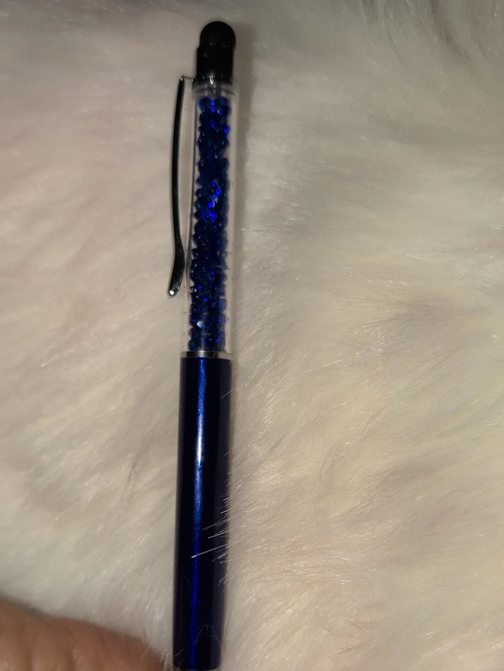 Stylus Pen with Purple Crystal Accent